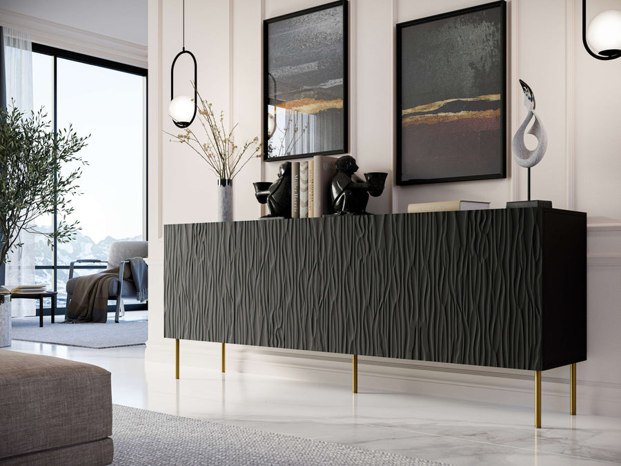 Kommode – JUNGLE I – Designer-Kommode mit gefrästen Fronten
