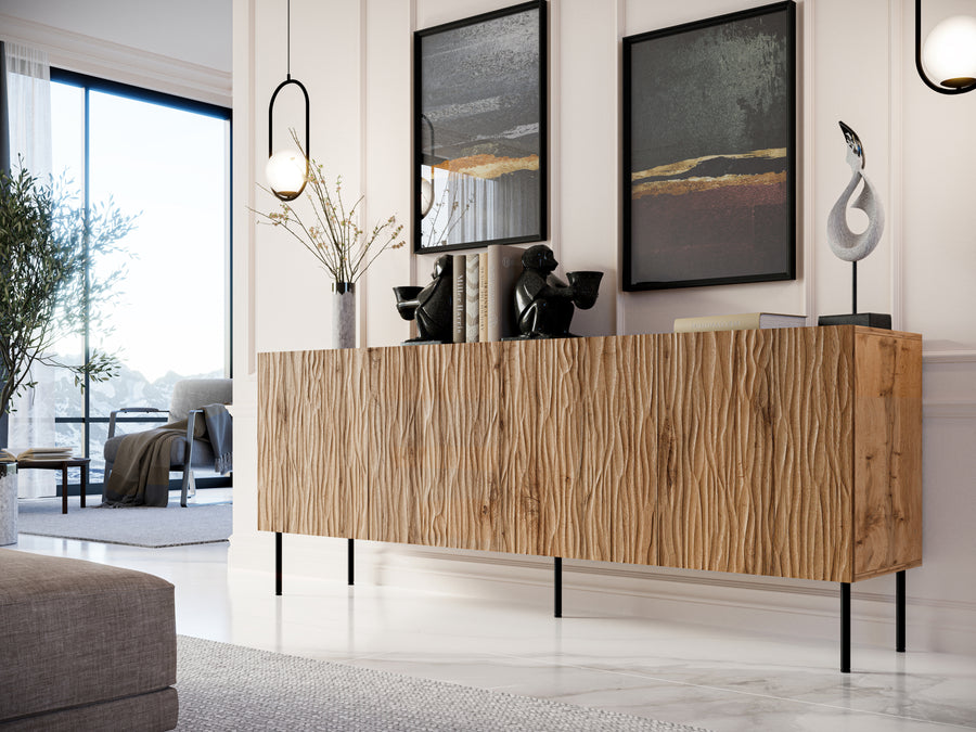 Kommode – JUNGLE I – Designer-Kommode mit gefrästen Fronten