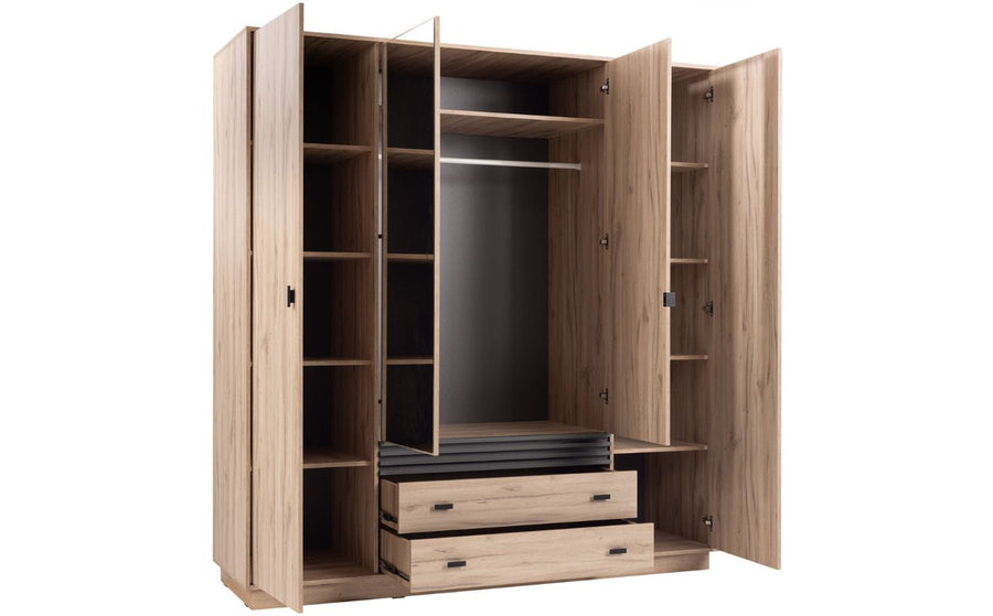 Kleiderschrank mit Spiegel – ALLMO System 16 – moderner Garderobenschrank