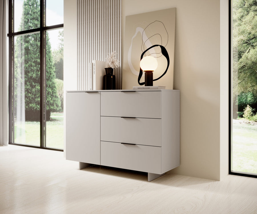 Kommode – CALMA – 120 cm, elegantes Sideboard mit Türen und Schubladen