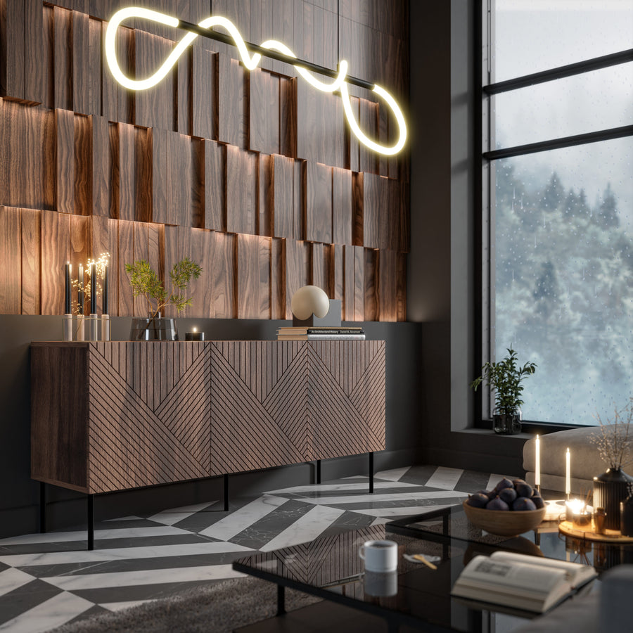 Sideboard – NOCCIOLA – 150 cm, Design mit Push-to-Open-System