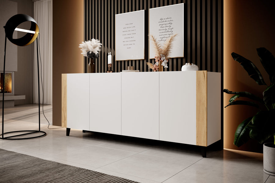 Kommode – PHARE – Moderne Anrichte mit Holzoptik, 200 cm