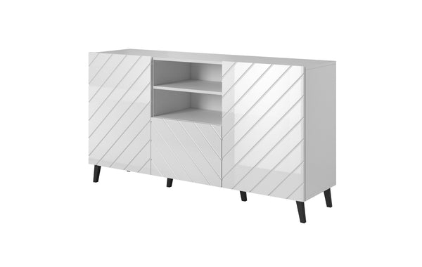 Kommode – ABETO – Moderner Schrank mit Hochglanz-MDF-Fronten 150 cm