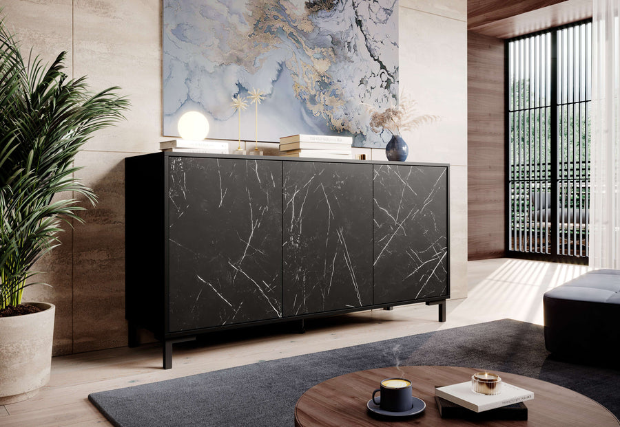 Kommode – MARMO – Moderne Anrichte in Marmoroptik