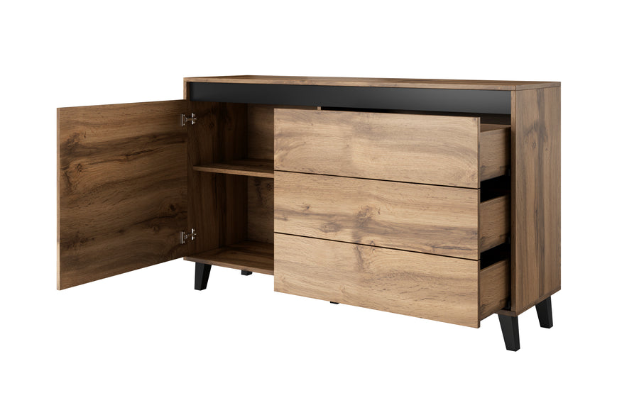 Sideboard – NORD I – 138 cm, modernes Aufbewahrungsmöbel mit Holzoptik