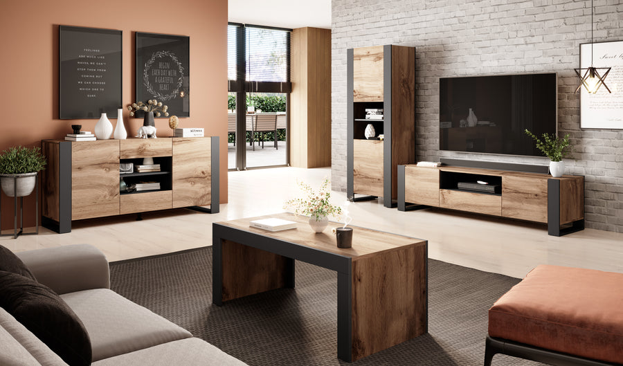 Kommode – WOOD I – Modernes Sideboard mit Holzoptik 164 cm
