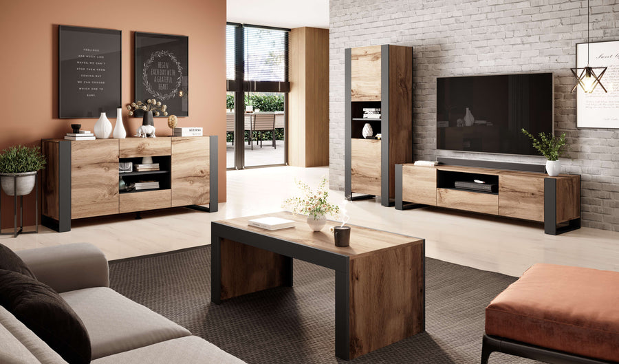 Kommode – WOOD I – Modernes Sideboard mit Holzoptik 164 cm