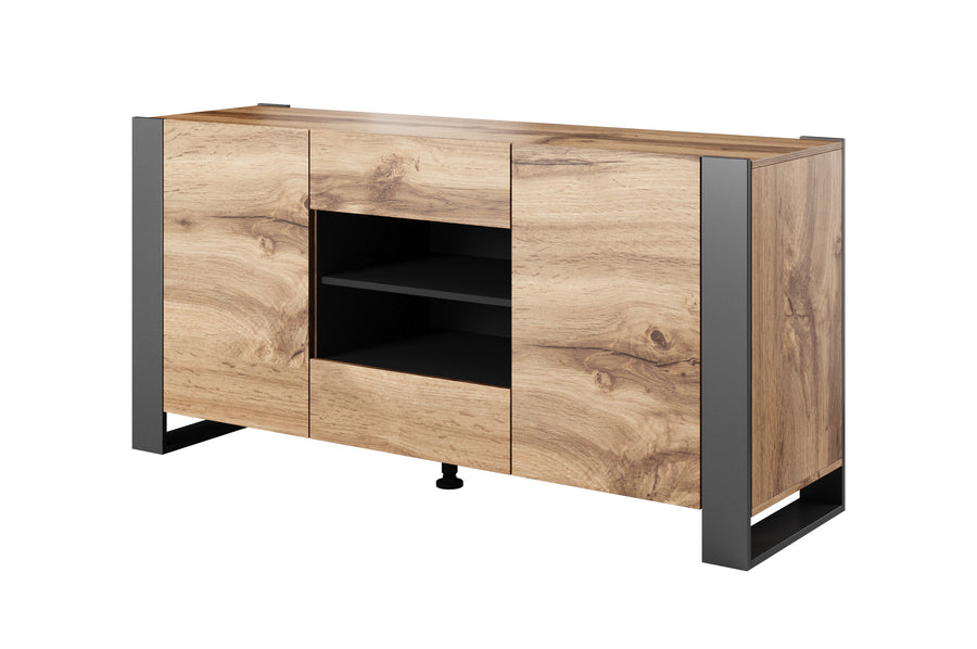 Kommode – WOOD I – Modernes Sideboard mit Holzoptik 164 cm