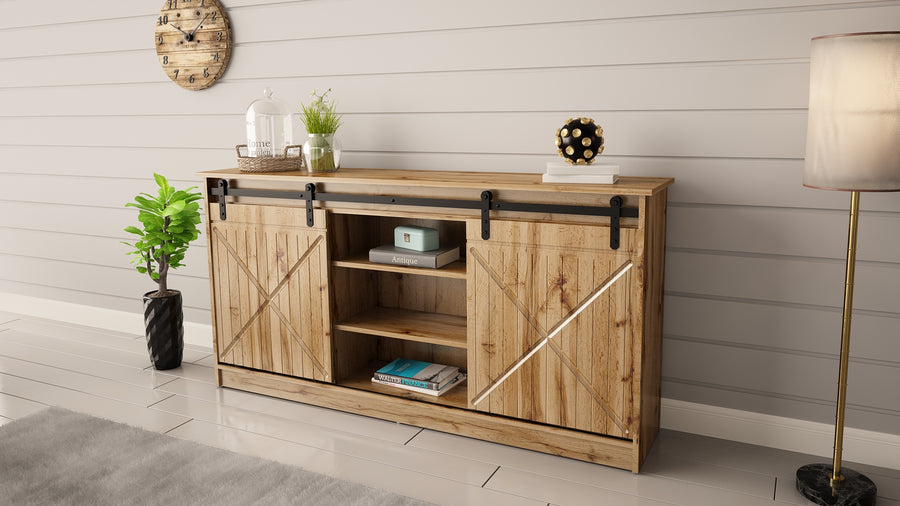 Kommode – GRANERO I – Design-Schrank mit Schiebetüren 160 cm