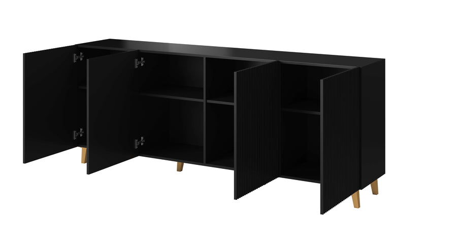Kommode – PAFOS I – Elegante Anrichte mit Fräsfronten 200 cm