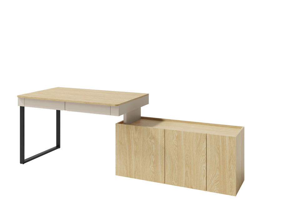 Schlafzimmer Set – LUCA System – 5 Teile, Beige – Praktisches Jugendzimmer für Kinder und Jugendliche, ohne Matratze