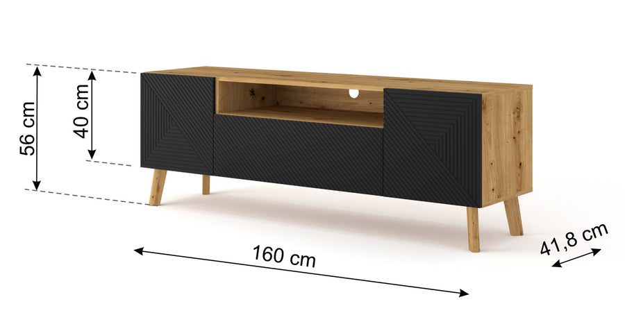 TV-Lowboard – LUXI – Fernsehschrank im Loft-Stil
