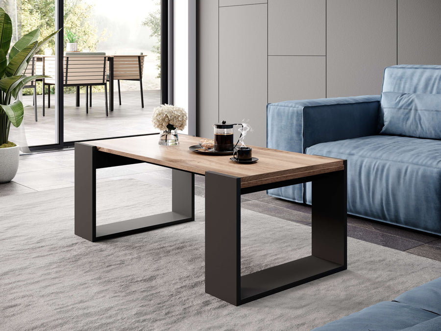 Couchtisch – WOOD – Moderner Wohnzimmertisch in Holzoptik 120 cm