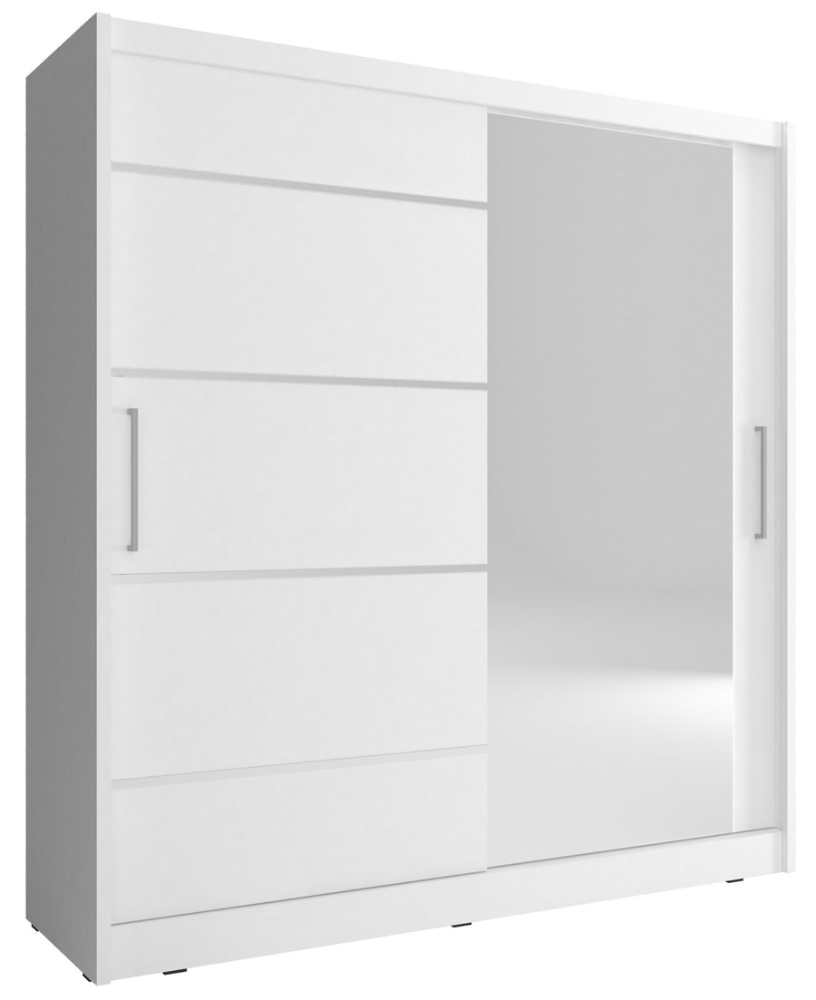 Kleiderschrank – MAJA I – Moderner Schwebetürenschrank mit Spiegelfront