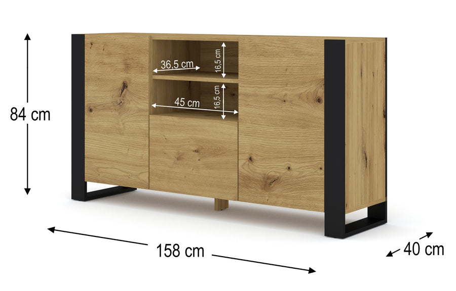 Kommode – MONDI – Sideboard mit offenen Fächern