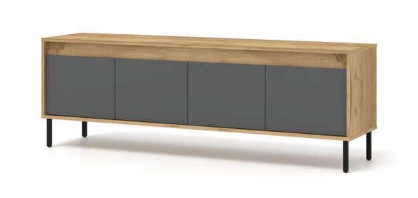 TV-Lowboard – NESTA – Moderner Fernsehschrank mit Holzoptik, 166 cm