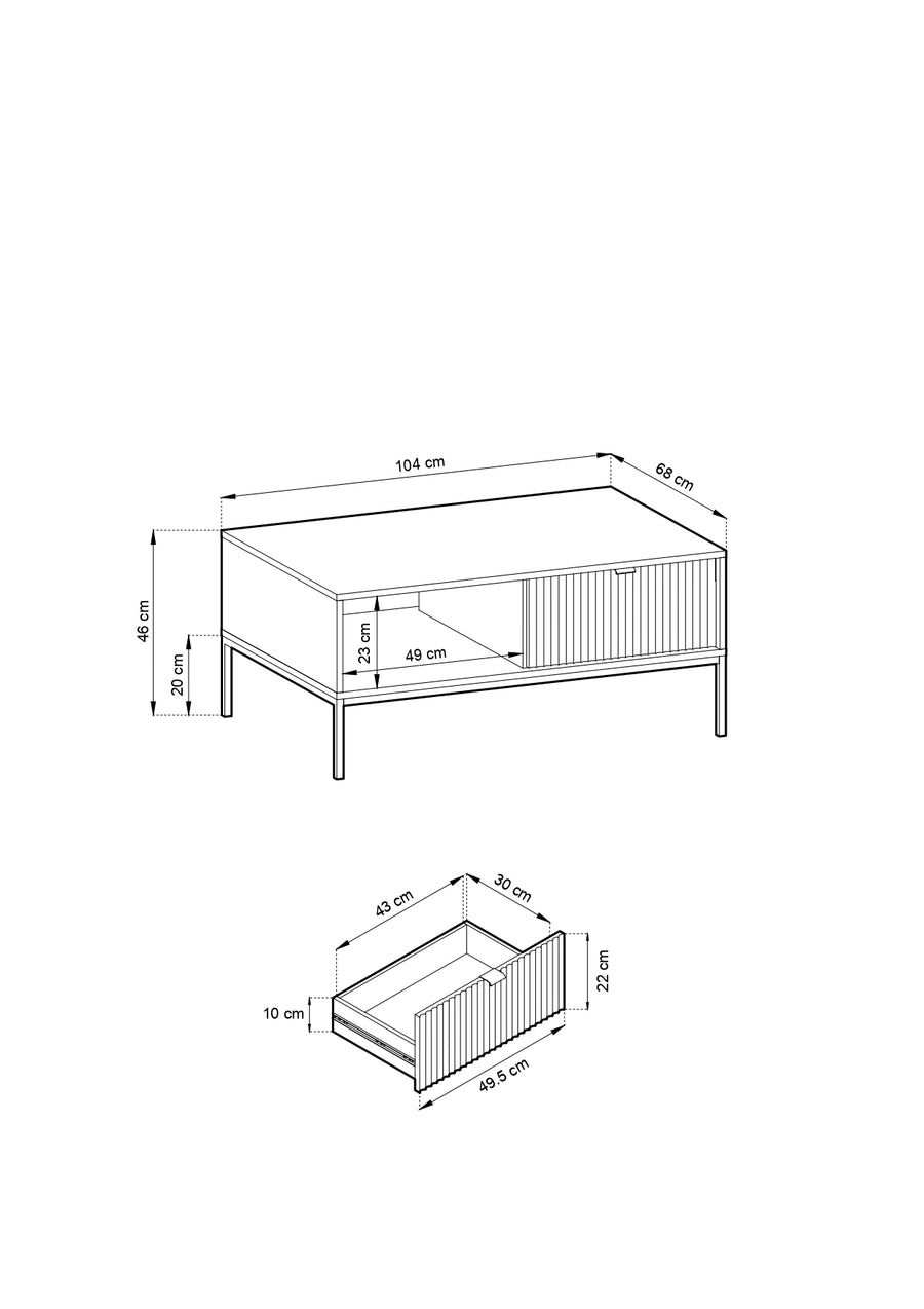 Wohnzimmer Set 4-teilig – NOVA – Schwarz – Harmonisches Designensemble für moderne Wohnräume