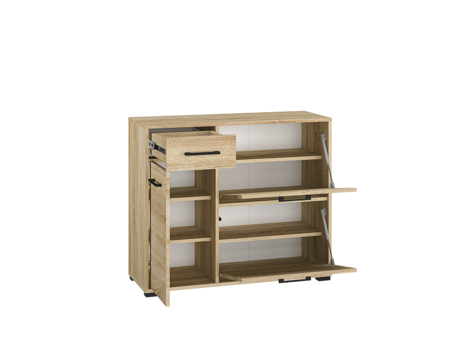 Schuhschrank – CARO 08 – Hoher Schuhorganizer mit Holzoptik