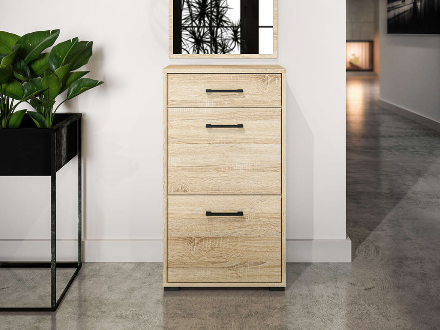 Schuhschrank – CARO – Moderner Schuhschrank in Sonoma Holzoptik
