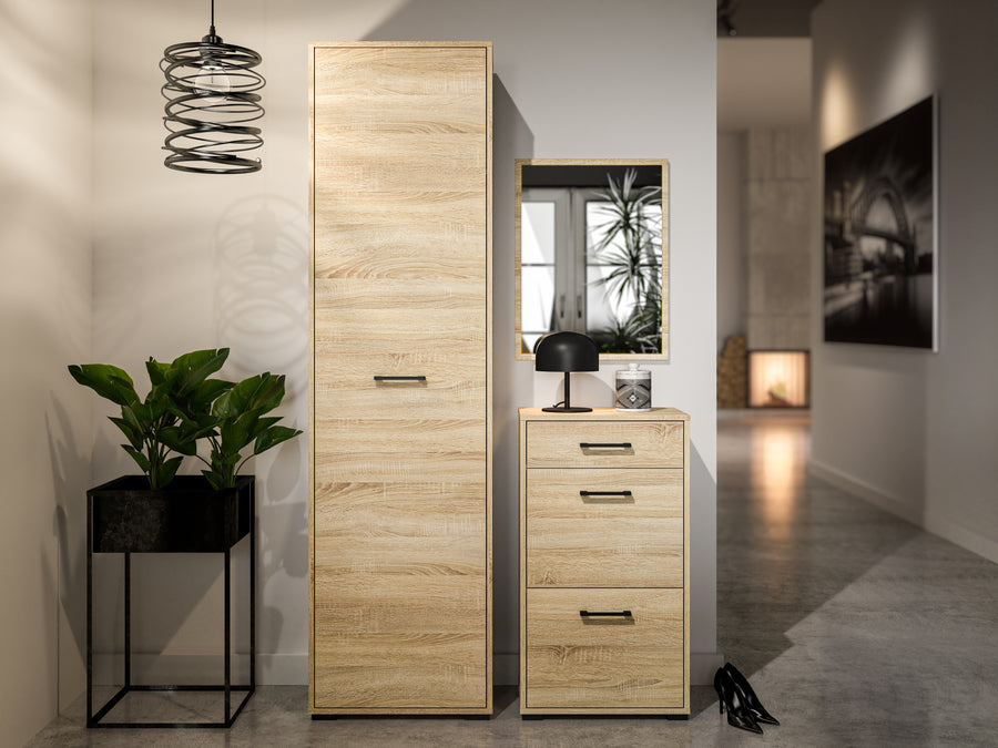 Kleiderschrank – CARO – Moderner Kleiderschrank mit Holzoptik