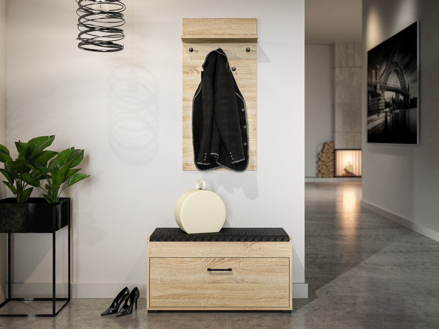 Garderobenpaneel – CARO – Modernes Paneel mit Holzoptik