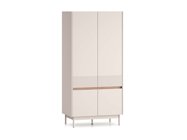 Kleiderschrank – DUNEA 01 – Viertüriger Garderobenschrank mit Holzoptik