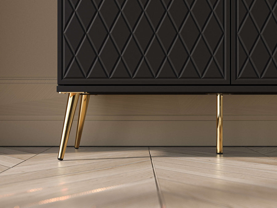 Vitrine – ELJOT 04 – Moderne Standvitrine mit Stauraum