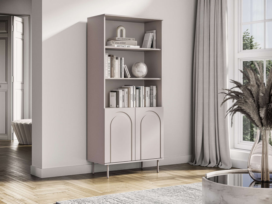 Bücherregal – ORVELLA 02 – Modernes Design mit Push-to-Open und offenem Stauraum