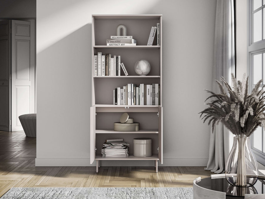 Bücherregal – ORVELLA 02 – Modernes Design mit Push-to-Open und offenem Stauraum