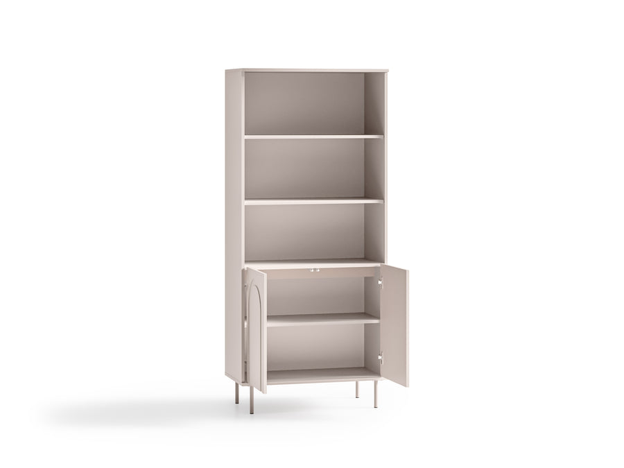 Bücherregal – ORVELLA 02 – Modernes Design mit Push-to-Open und offenem Stauraum