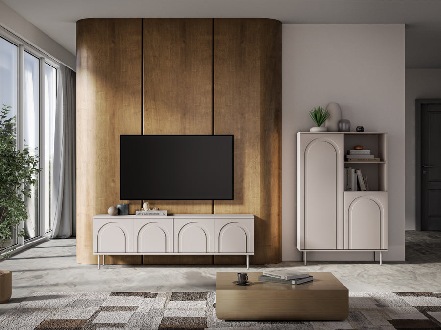 TV Lowboard – ORVELLA 04 – Elegantes Design mit Push-to-Open und großzügigem Stauraum