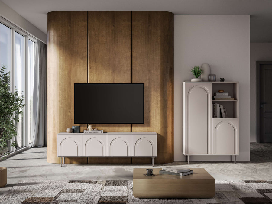 TV Lowboard – ORVELLA 04 – Elegantes Design mit Push-to-Open und großzügigem Stauraum