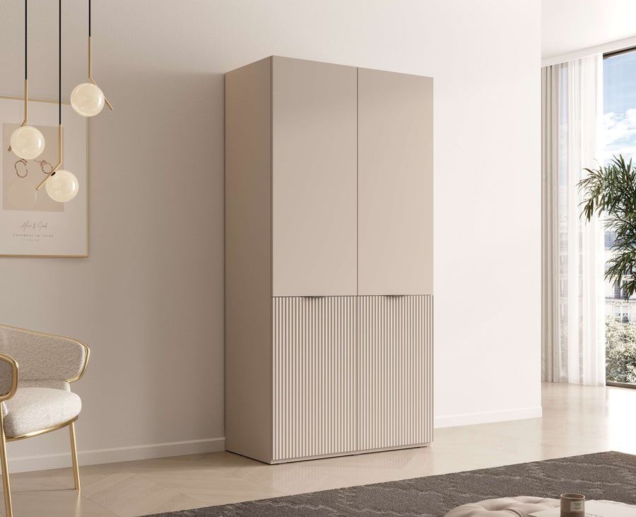 Kleiderschrank – Nordic – Moderner Drehtürenschrank mit großzügigem Stauraum