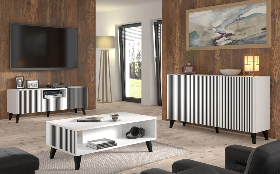TV-Lowboard – RAVENNA P – 150 cm TV-Möbel mit Schublade und Regalfach