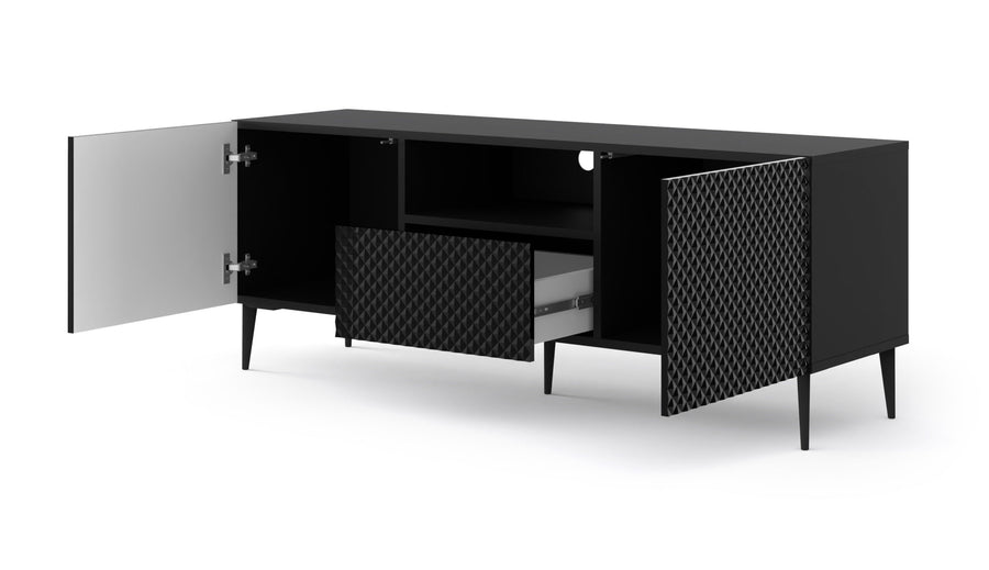 TV-Lowboard – RAVENNA P – 150 cm Modernes TV-Möbel mit Diamantfronten