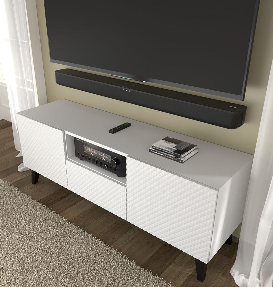 TV-Lowboard – RAVENNA P – 150 cm Modernes TV-Möbel mit Diamantfronten