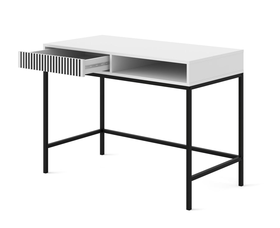 Schminktisch – RAVENNA F – 112 cm Moderner Konsolentisch mit gefräster MDF-Front