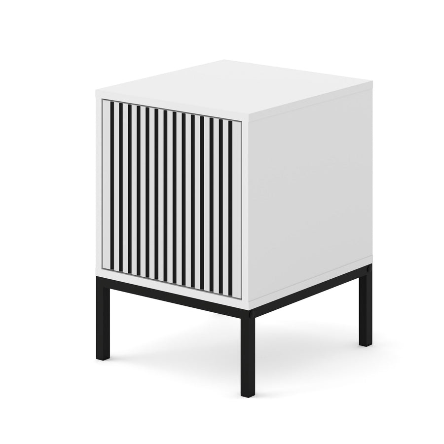 Kommode – RAVENNA F – 55 cm Moderner Beistellschrank mit gefräster MDF-Front