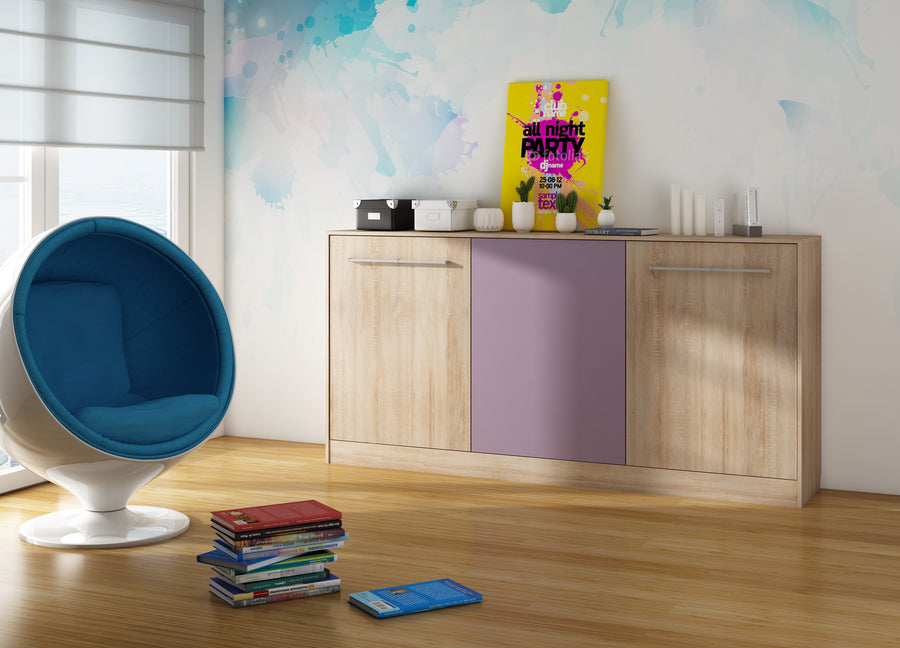 Klappbett – ROGER – Horizontales Wandbett 90×200 cm für platzsparende Raumnutzung
