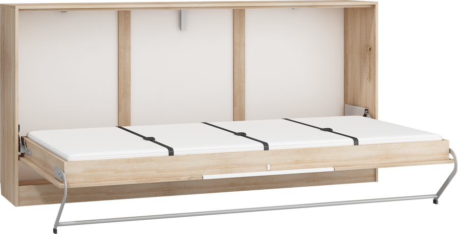 Klappbett – ROGER – Horizontales Wandbett 90×200 cm für platzsparende Raumnutzung