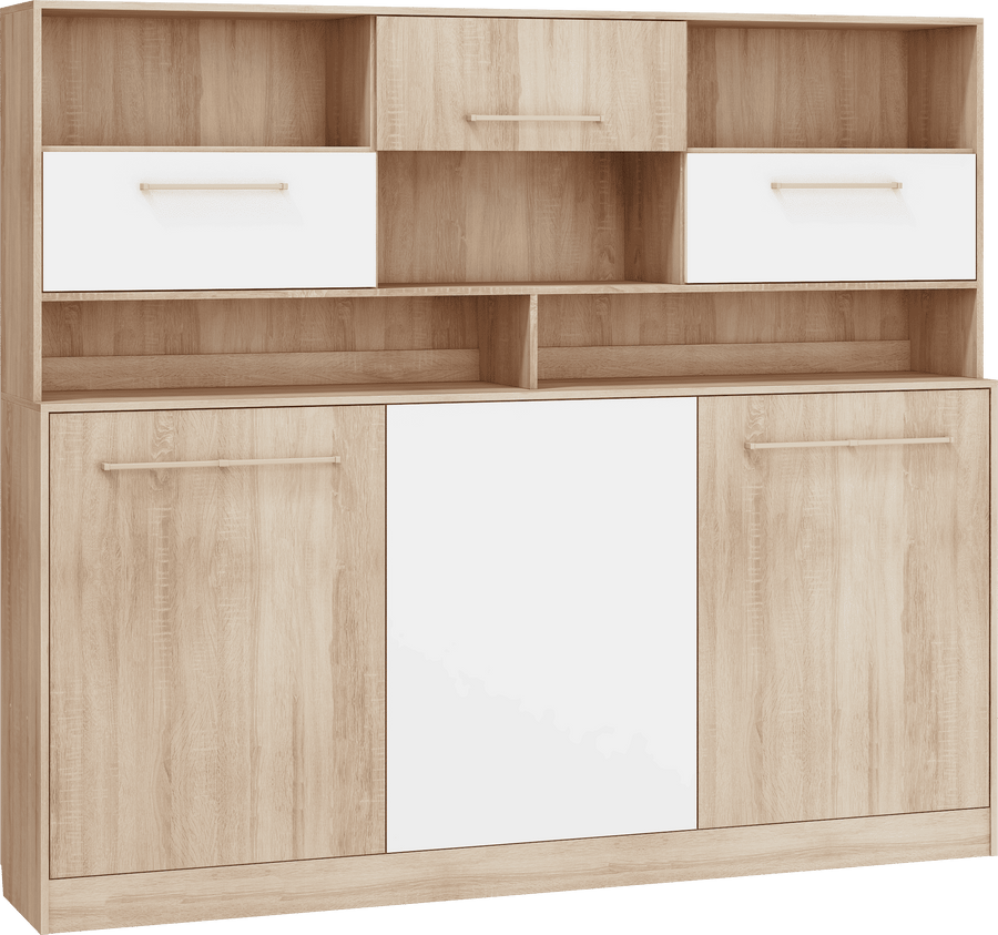 Klappbett – ROGER – Platzsparendes Schlafsystem 90×200 cm mit Regalaufsatz