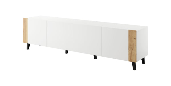 TV-Lowboard – PHARE – 200 cm, moderner Fernsehschrank mit Holzoptik