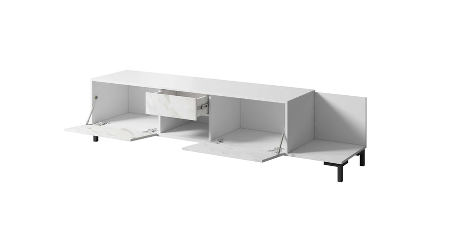 TV-Lowboard – MARMO – Modernes Lowboard in Marmoroptik 195 cm
