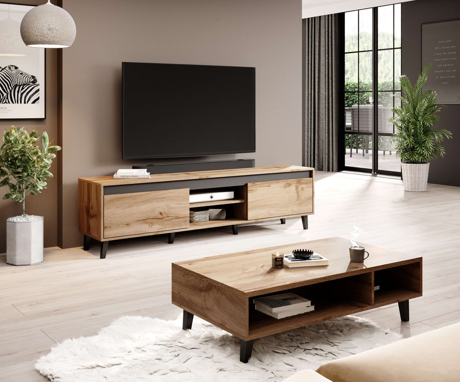 Couchtisch – NORD I – 110 cm, moderner Wohnzimmertisch mit Holzoptik