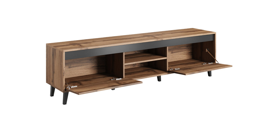 TV-Lowboard – NORD II – 170 cm, modernes Fernsehmöbel mit Holzoptik