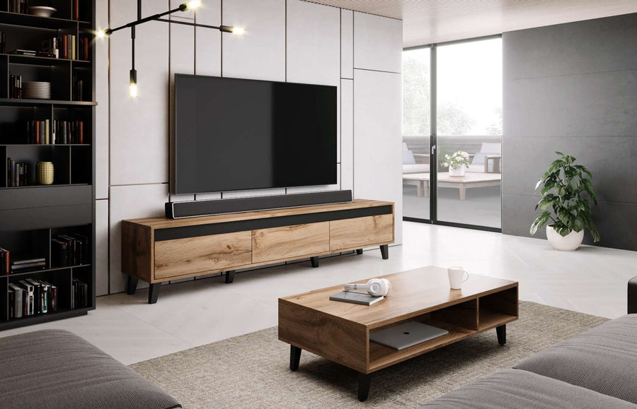 Couchtisch – NORD I – 110 cm, moderner Wohnzimmertisch mit Holzoptik