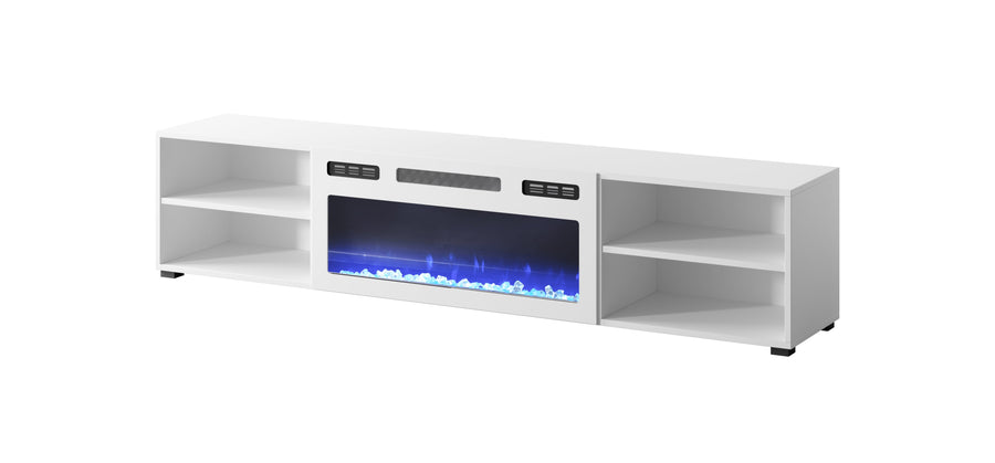 TV-Lowboard – ROLLO I – Hängendes oder stehendes Lowboard mit Elektrokamin