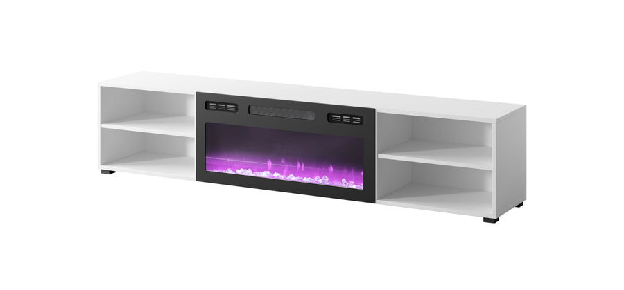TV-Lowboard – ROLLO I – Hängendes oder stehendes Lowboard mit Elektrokamin