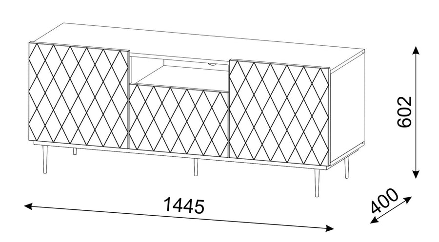 TV-Schrank – DIUNA B – Modernes Lowboard mit Stauraum