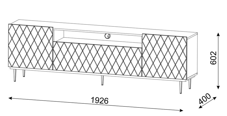 TV-Schrank – DIUNA B – Modernes Lowboard mit Stauraum